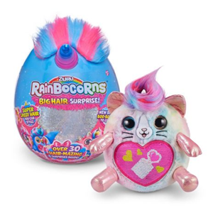 عروسک سورپرایزی رینبوکورنز RainBocoRns سری Big Hair Surprise با شاخ صورتی و بنفش-اسباب بازی